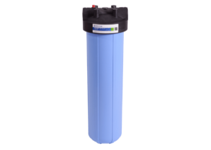 Behållare för filterpatron för att reducera partiklar, avskilja järn, mangan eller andra föroreningar i vattnet