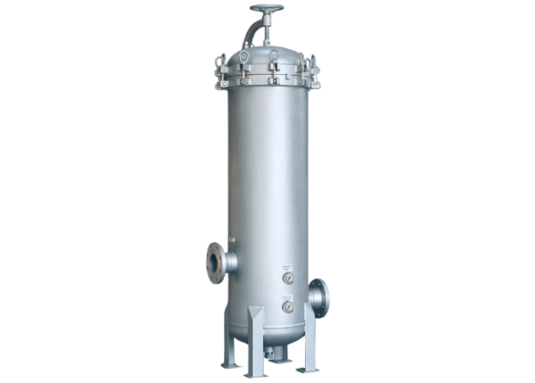 Behållare för filterpatroner för att reducera partiklar, avskilja järn, mangan eller andra föroreningar i vattnet